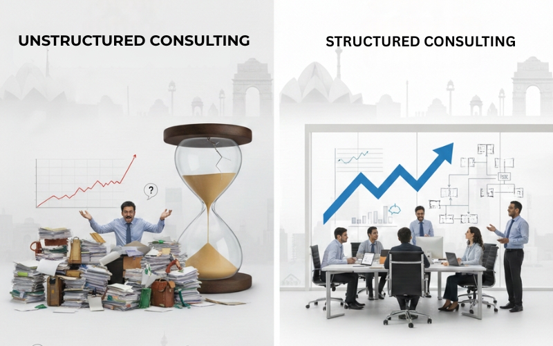 Structured business consulting services supporting growing companies in Delhi
