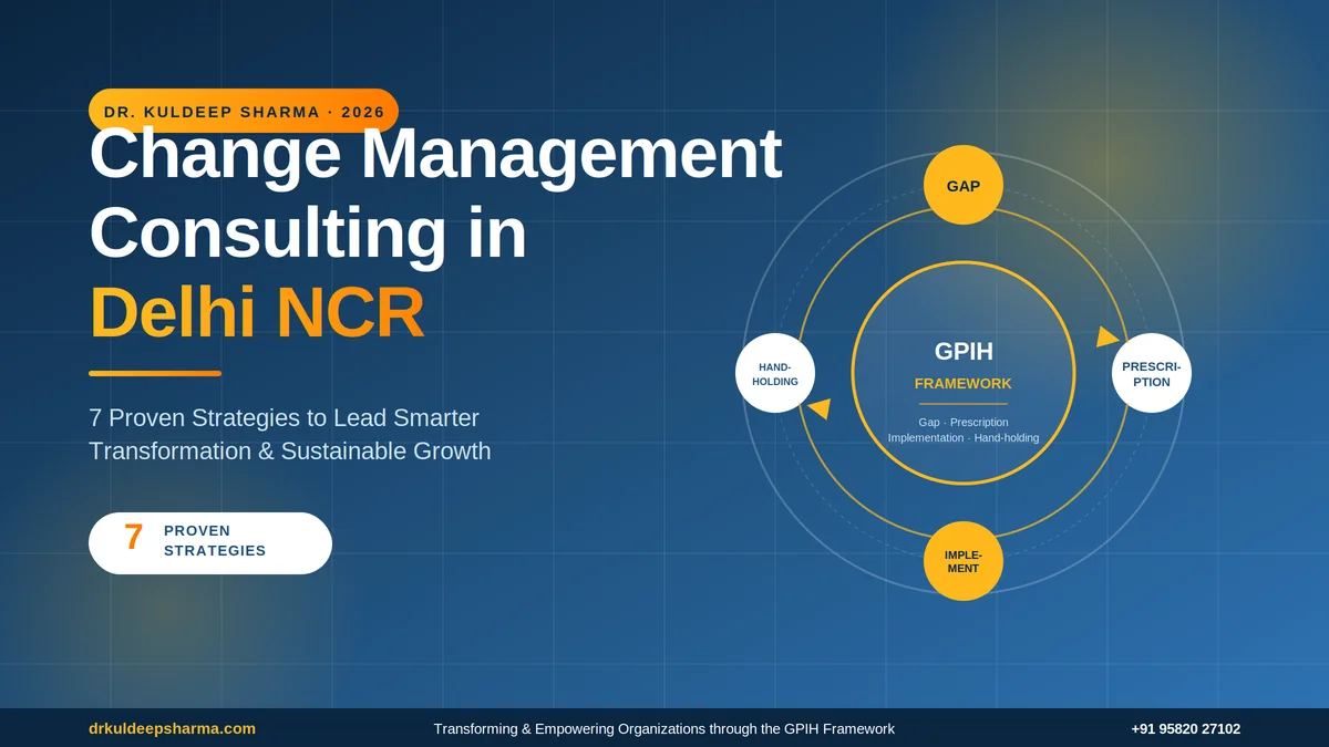 Change Management Consulting in Delhi NCR — Dr. Kuldeep Sharma helping leaders drive organizational transformation